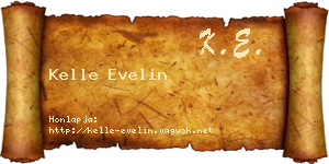Kelle Evelin névjegykártya